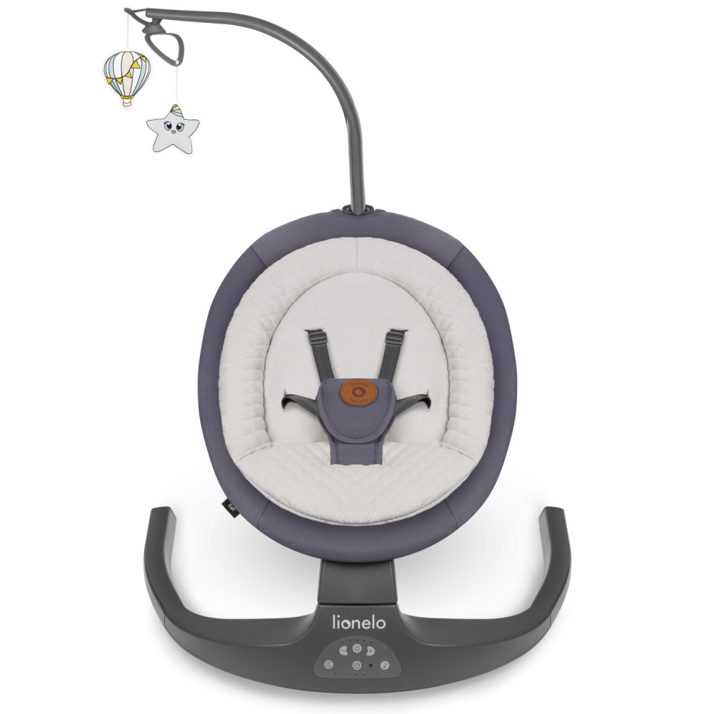 Шезлонг-качель Lionelo Ralf Grey Graphite