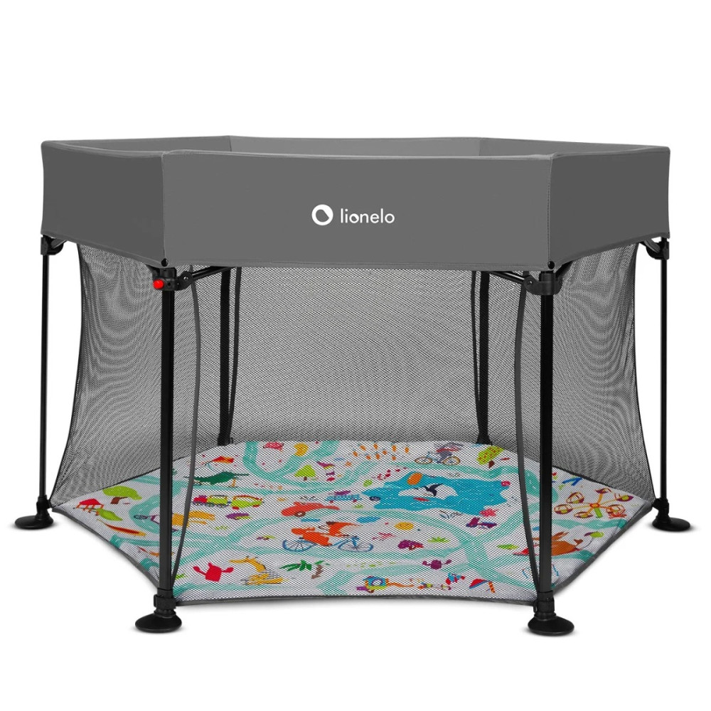 Дитячий манеж Lionelo Roel Grey Multicolor