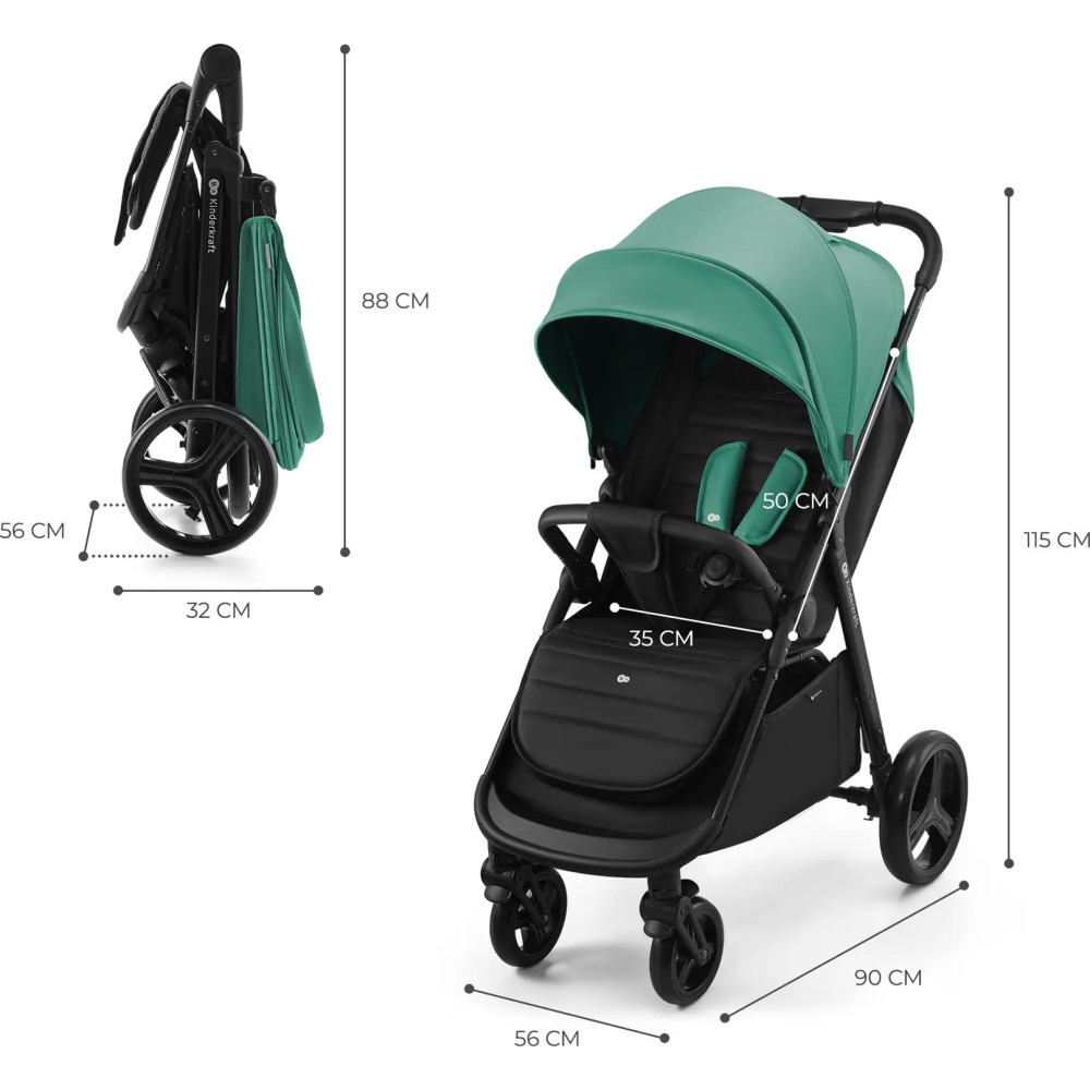 Прогулянкова коляска Kinderkraft Rine Juicy Green