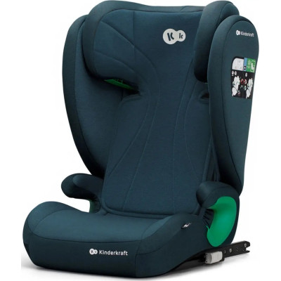 Kinderkraft Junior Fix 2 i-Size - автокресло для детей (от 3.5 до 12 лет / 100 - 150 см) • Harbour Blue (KCJUFI20BLU0000)
