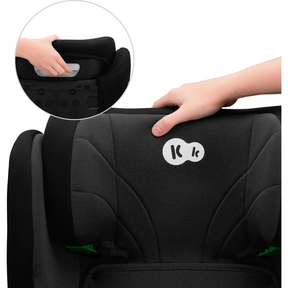 Kinderkraft Junior Fix 2 i-Size - автокрісло для дітей (від 3.5 до 12 років / 100 - 150 см) • Graphite Black (KCJUFI20BLK0000)