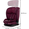 Kinderkraft Oneto3 i-Size - автокрісло для дітей (від 15 місяців до 12 років) • Cherry Pearl (KCONE300RED0000)