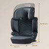 Kinderkraft Xpand 2 i-Size - автокресло для детей (от 3.5 до 12 лет / 100 - 150 см), с системой DUO EXPAND • Graphite Black (KCXPAN02BLK0000)