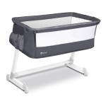 Приставная детская кроватка Lionelo Theo Dark Grey