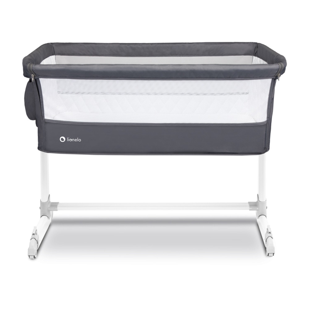 Приставная детская кроватка Lionelo Theo Dark Grey