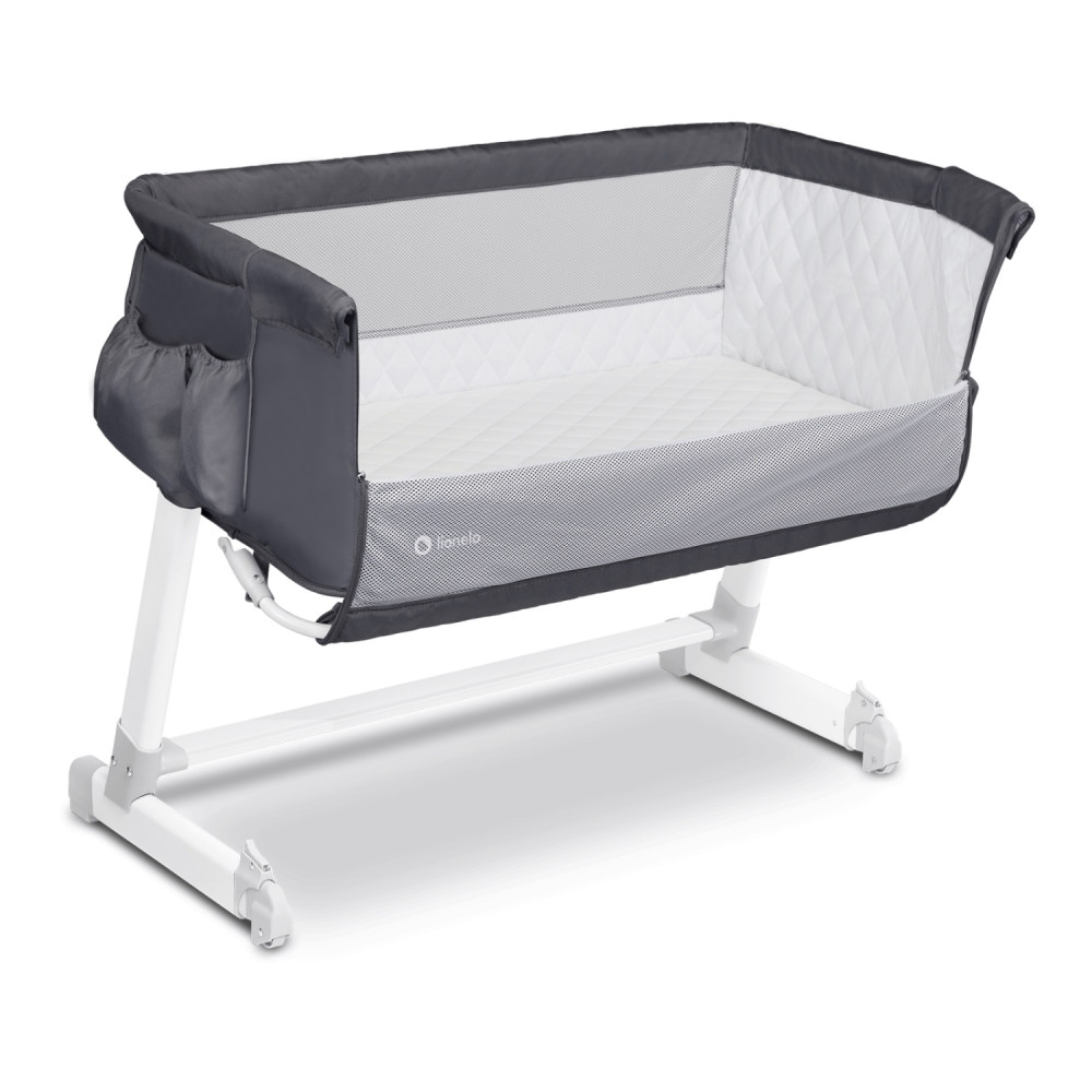 Приставная детская кроватка Lionelo Theo Dark Grey