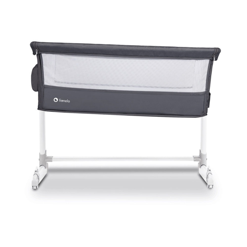 Приставная детская кроватка Lionelo Theo Dark Grey