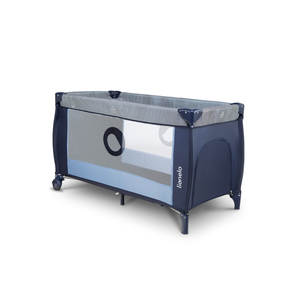 Детский манеж-кроватка Lionelo Sven Plus Blue Navy