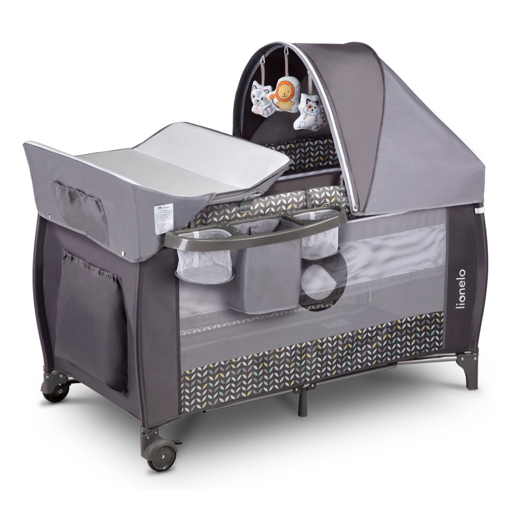Детский манеж-кроватка Lionelo Sven Plus Grey Scandi