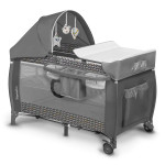 Детский манеж-кроватка Lionelo Sven Plus Grey Scandi