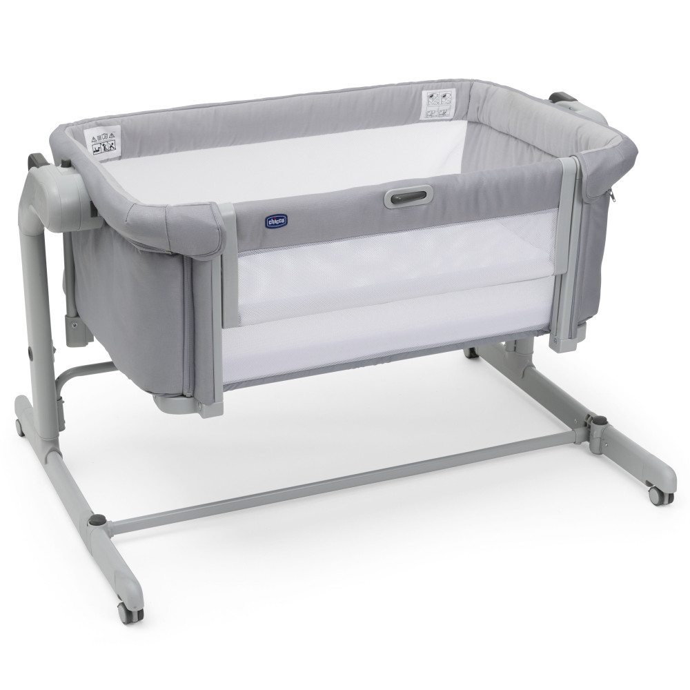 Chicco Next2Me Magic Evo - детская приставная кроватка-трансформер с режимом укачивания • Lighy-grey (87041.72)