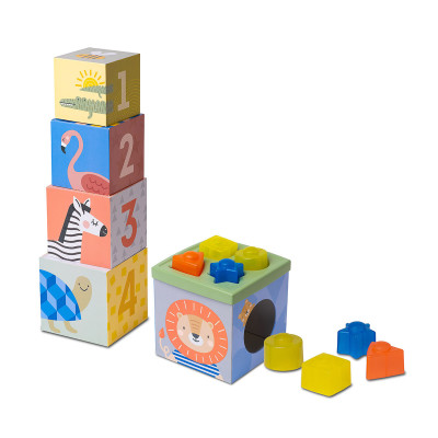 Taf Toys Кубики Африка - развивающий сортер-пирамидка (12725)