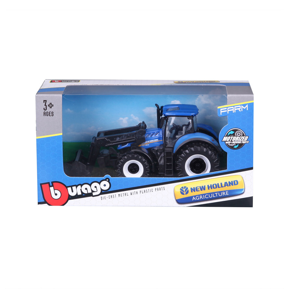 Автомодель Bburago Farm Трактор New Holland T7.315 (18-31632) Автомодель Bburago Farm Трактор New Holland T7.315 (18-31632)