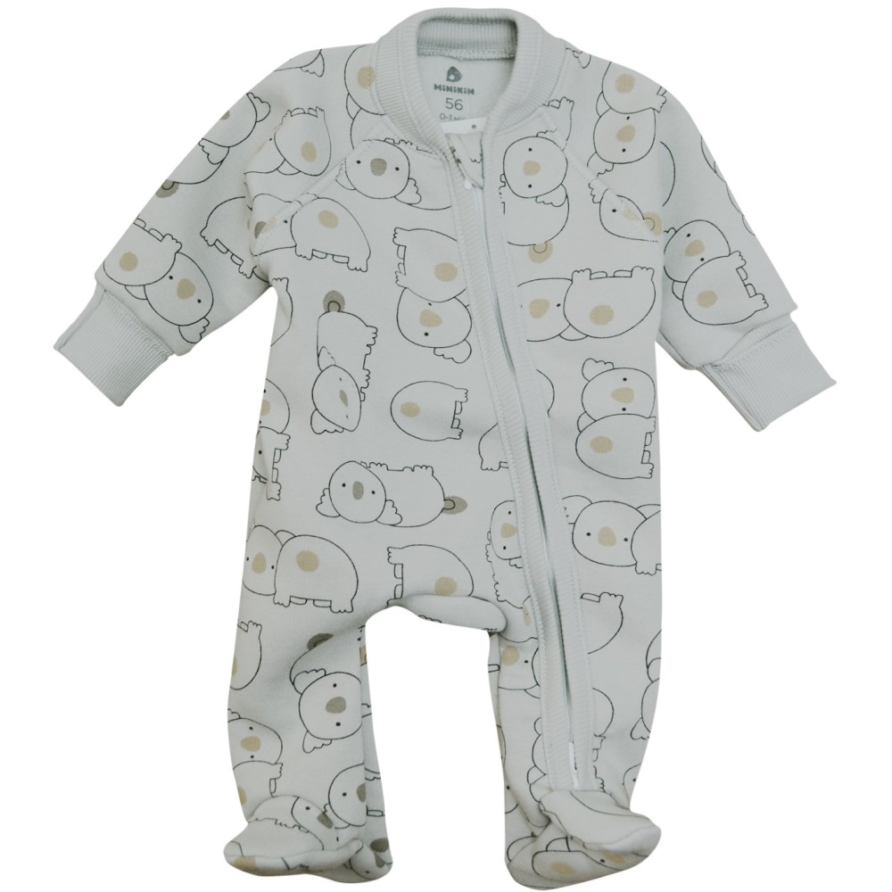 Комбинезон на молнии Minikin р.56 серый с рисунком (231571356)