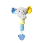 Брязкальце-писківка з прорізувачем Tulilo Слоник, синьо-жовтий (9215)