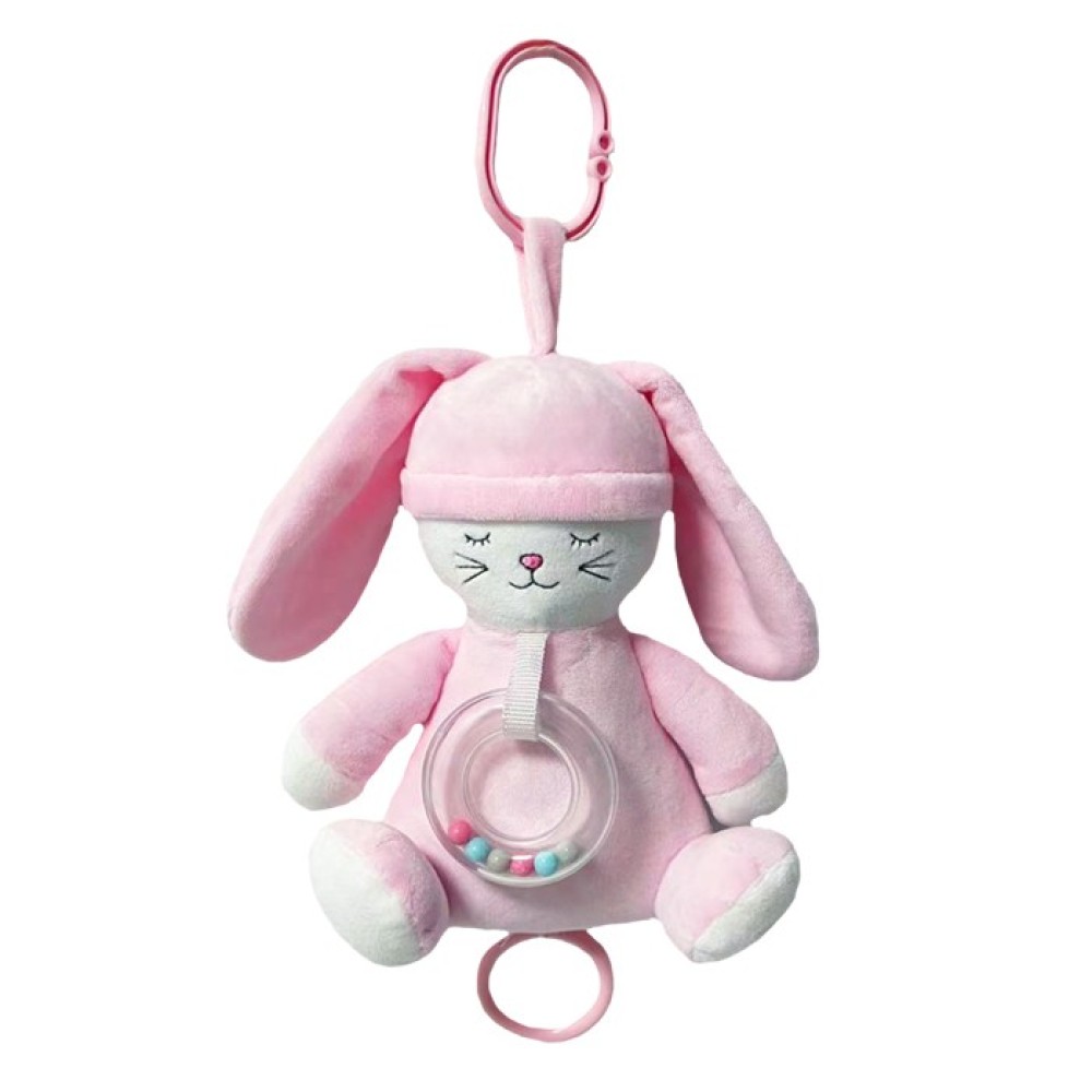 Подвесная музыкальная игрушка Tulilo Кролик, розовый (9200)