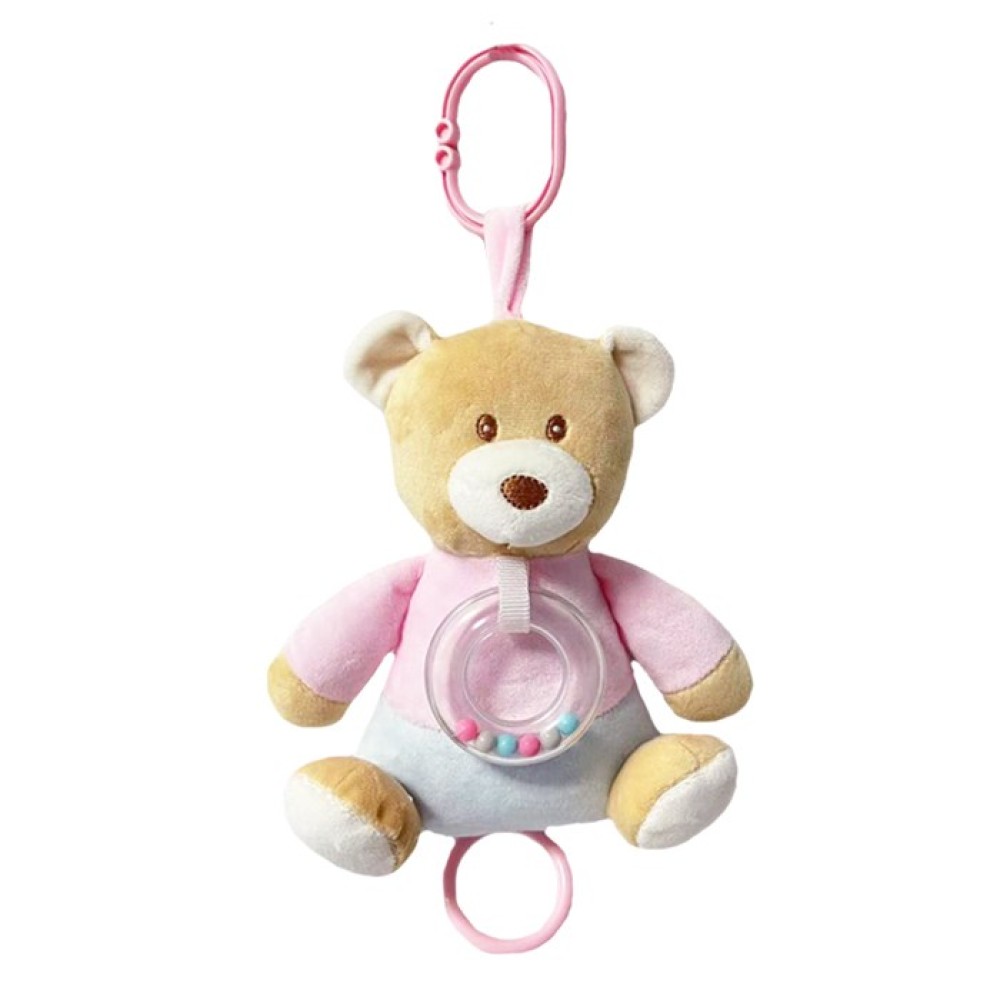 Подвесная музыкальная игрушка Tulilo Мишка, розовый (9219)
