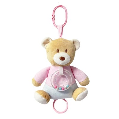 Підвісна музична іграшка Tulilo Ведмедик, рожевий (9219)