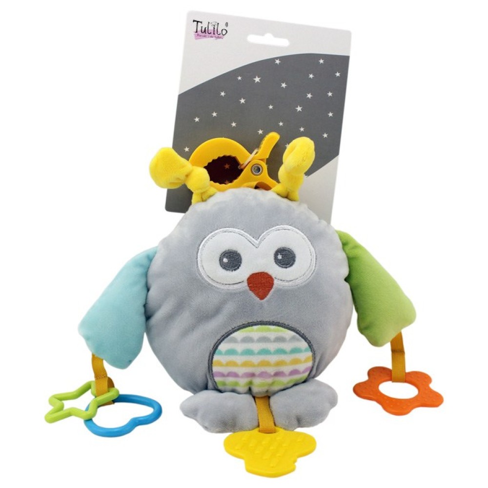 Подвесная игрушка с клипсой Tulilo Сова (9129)