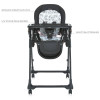 El Camino Crystal ME 1037-B - стільчик для годування на колесах (чохол з екошкіри, м'який матрацик, захист від сповзання) • Black Gold