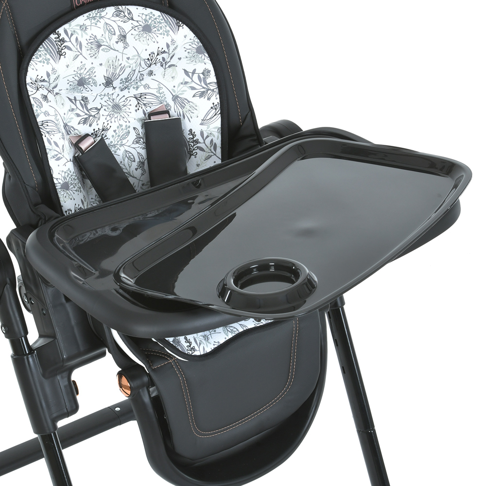 El Camino Crystal ME 1037-B - стільчик для годування на колесах (чохол з екошкіри, м'який матрацик, захист від сповзання) • Black Gold El Camino Crystal ME 1037-B - стільчик для годування на колесах (чохол з екошкіри, м'який матрацик, захист від сповзання) • Black Gold