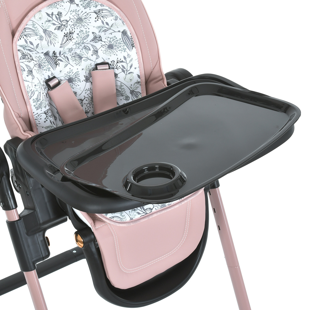 El Camino Crystal ME 1037-B - стільчик для годування на колесах (чохол з екошкіри, м'який матрацик, захист від сповзання) • Rose Gold El Camino Crystal ME 1037-B - стільчик для годування на колесах (чохол з екошкіри, м'який матрацик, захист від сповзання) • Rose Gold