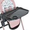 El Camino Crystal ME 1037-B - стільчик для годування на колесах (чохол з екошкіри, м'який матрацик, захист від сповзання) • Rose Gold