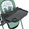 El Camino Crystal ME 1037-B - стільчик для годування на колесах (чохол з екошкіри, м'який матрацик, захист від сповзання) • Green
