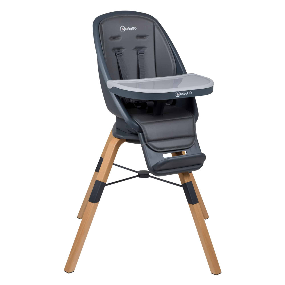 Стульчик для кормления 3 в 1 BabyGO Carou 360°, серый (5751)