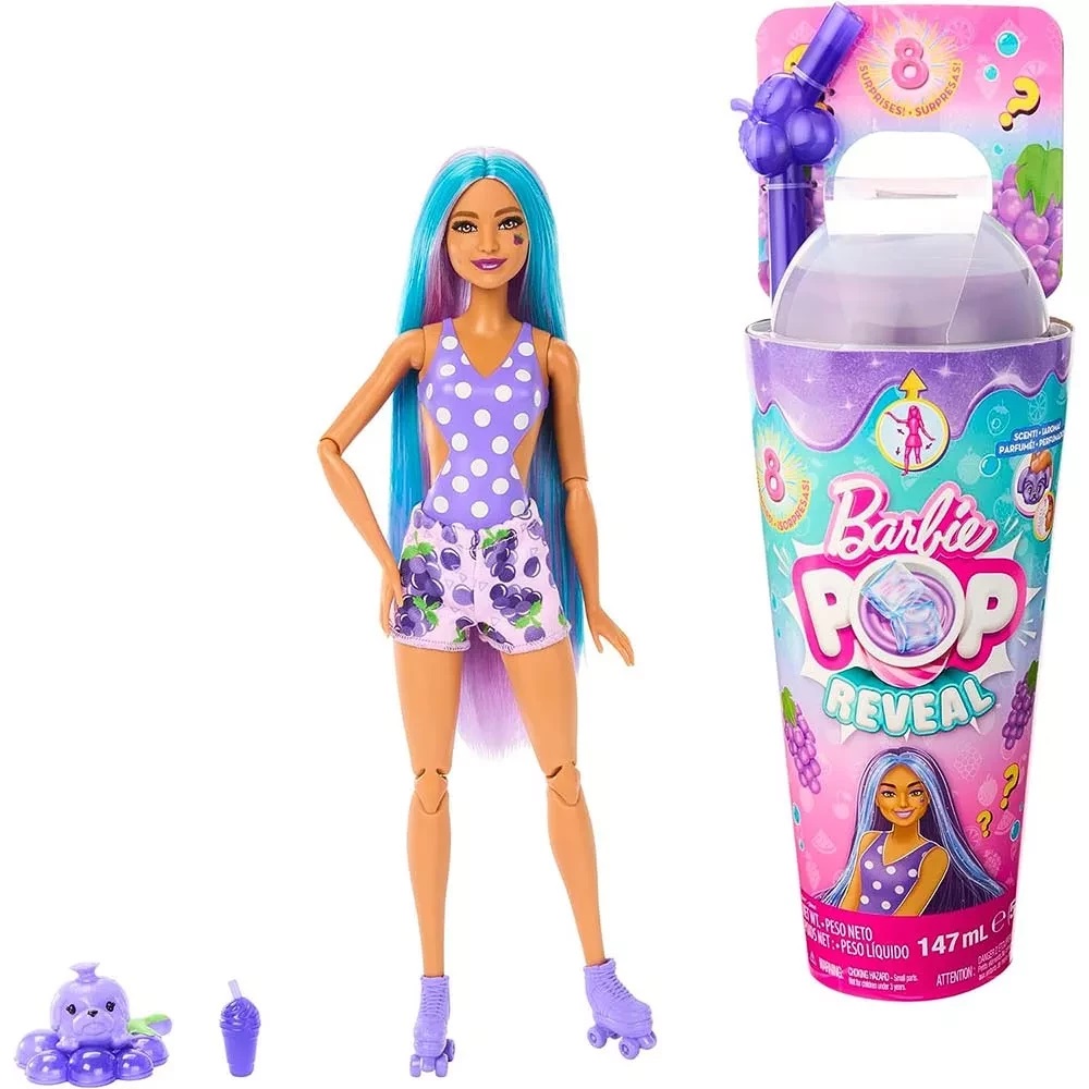 Игровой набор Barbie Pop Reveal, серия Сочные фрукты, Виноградная садовая (HNW44)