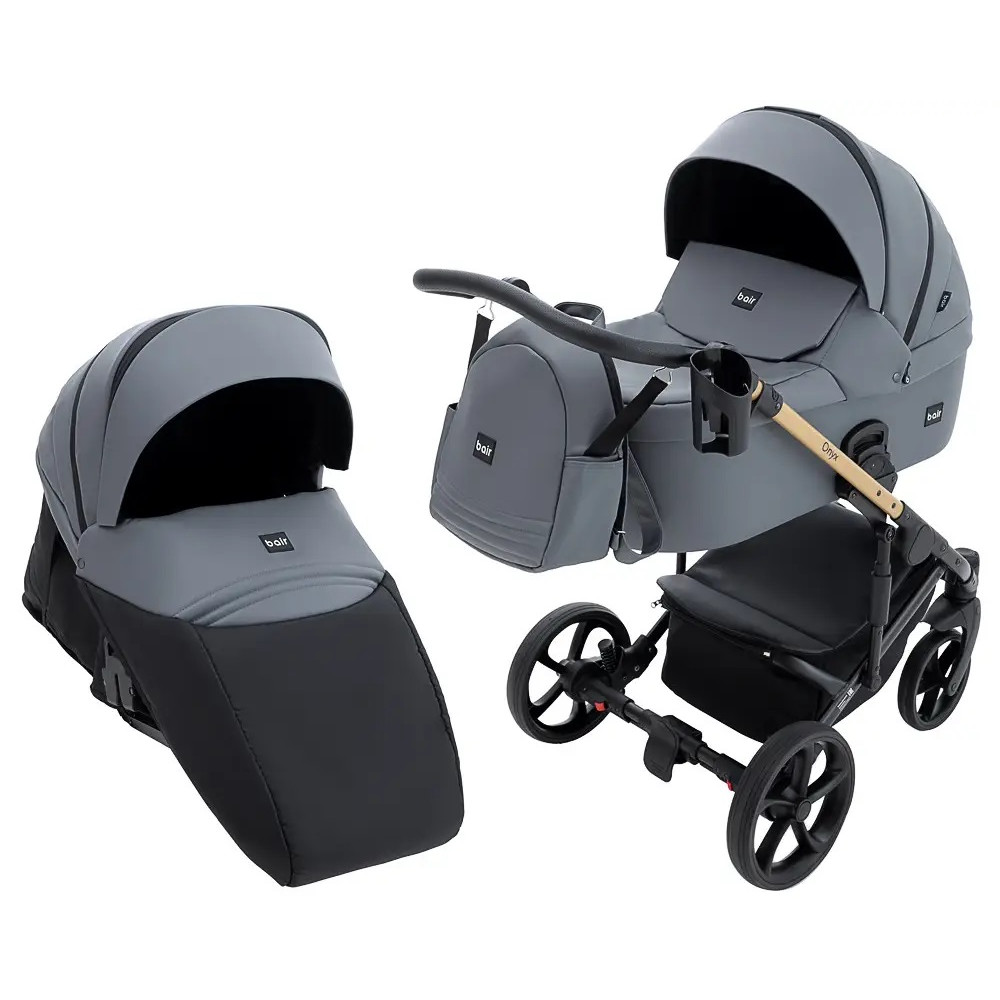 Коляска 2 в 1 Bair Onyx Eco, графіт (OE-47) Коляска 2 в 1 Bair Onyx Eco, графіт (OE-47)