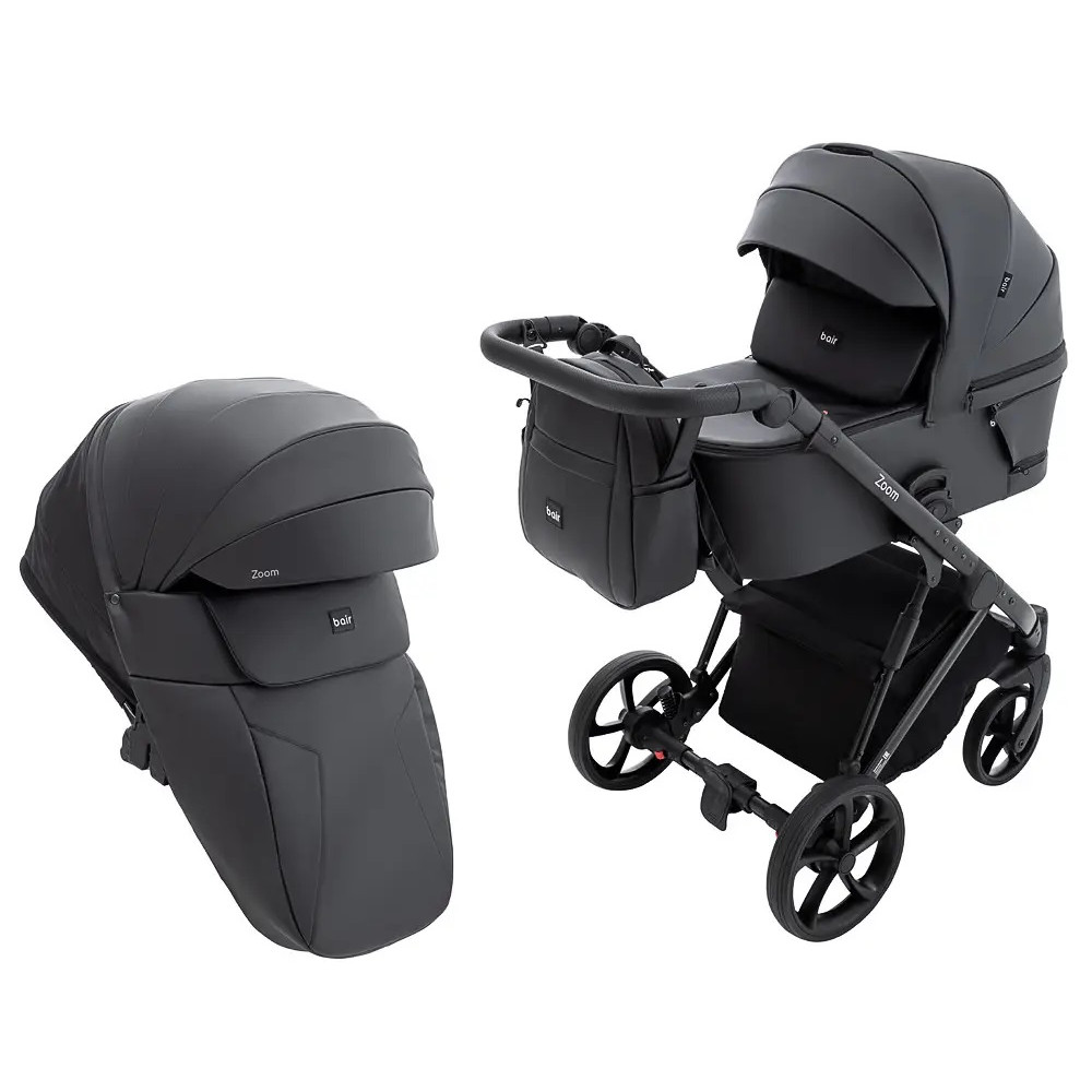 Коляска 2 в 1 Bair Zoom Eco, черный (ZE-12) Коляска 2 в 1 Bair Zoom Eco, черный (ZE-12)