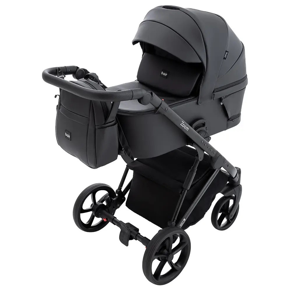 Коляска 2 в 1 Bair Zoom Eco, черный (ZE-12)