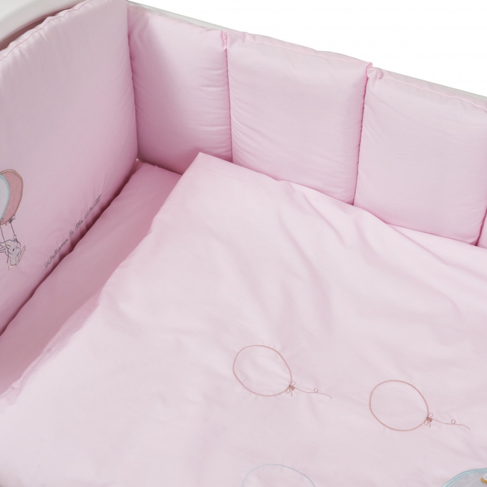 Постільний комплект Babycentre & Twins Welcome to the world 6 ел. рожевый (4012-BTWW-08)