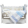 Постельный комплект Twins Dolce Друзья зайчики 7 эл. голубой (4060-D7-003)