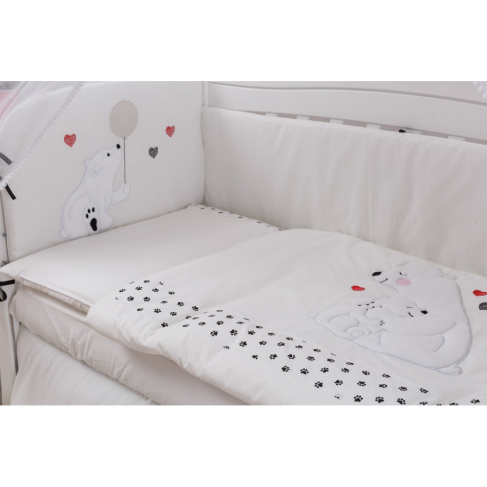 Постельный комплект Twins Evo Полярные медведи 7 эл. белый/черный (4073-A-037)