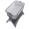 Carrello Aria CRL-15501 - дитяче приставне ліжечко від народження (4 колеса, регулювання по висоті, в комплекті москітна сітка та великий кошик для речей) • Cloud Grey