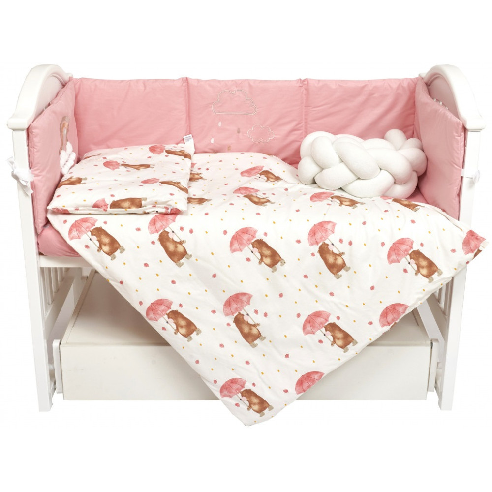 Постільний комплект Twins Fluffy 7 ел. рожева пудра (4076-TFP-24U)