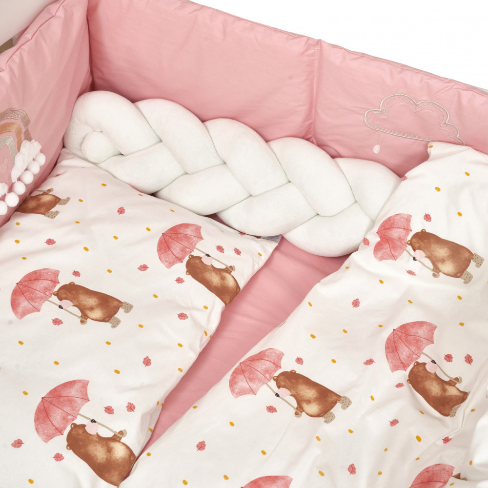 Постільний комплект Twins Fluffy 7 ел. рожева пудра (4076-TFP-24U)