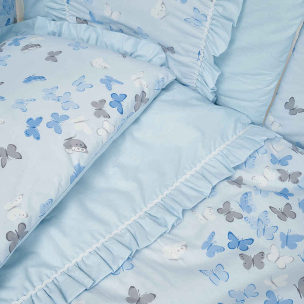 Постільний комплект Twins Romantic Spring collection 7 ел. блакитний (4027-TRS-04)