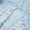 Постільний комплект Twins Romantic Spring collection 7 ел. блакитний (4027-TRS-04)