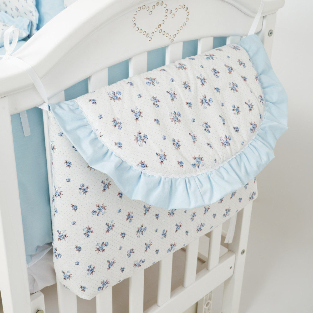 Постільний комплект Twins Romantic Spring collection 7 ел. блакитний (4027-TRS-04F)