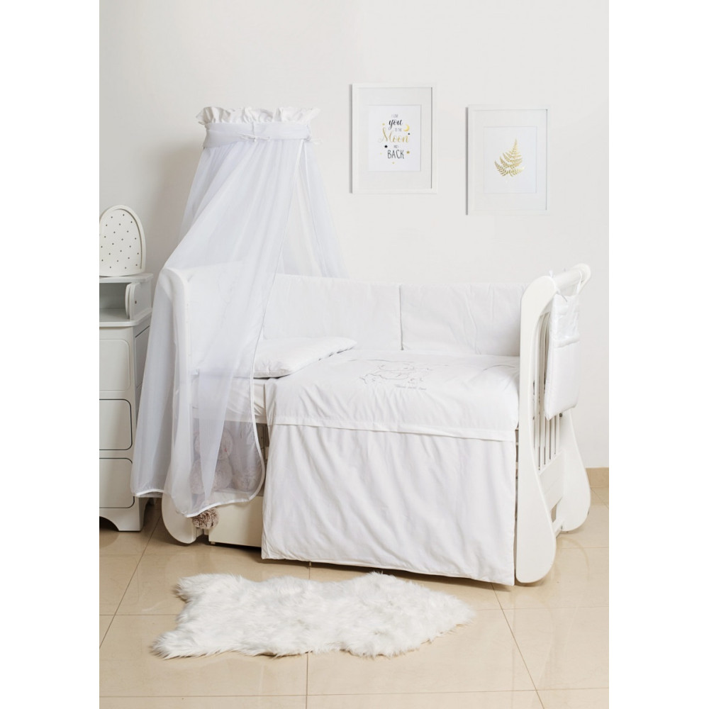 Постільний комплект Twins Dolce Loving bear 8 ел. білий (4062-D-010)