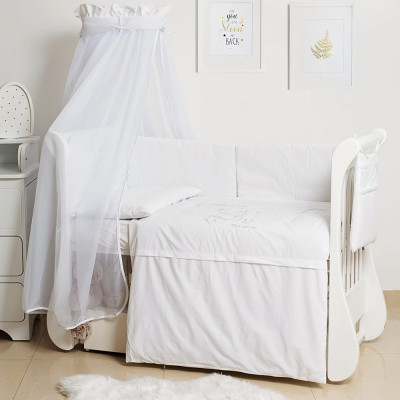 Постельный комплект Twins Dolce Loving bear 8 эл. белый (4062-D-010)