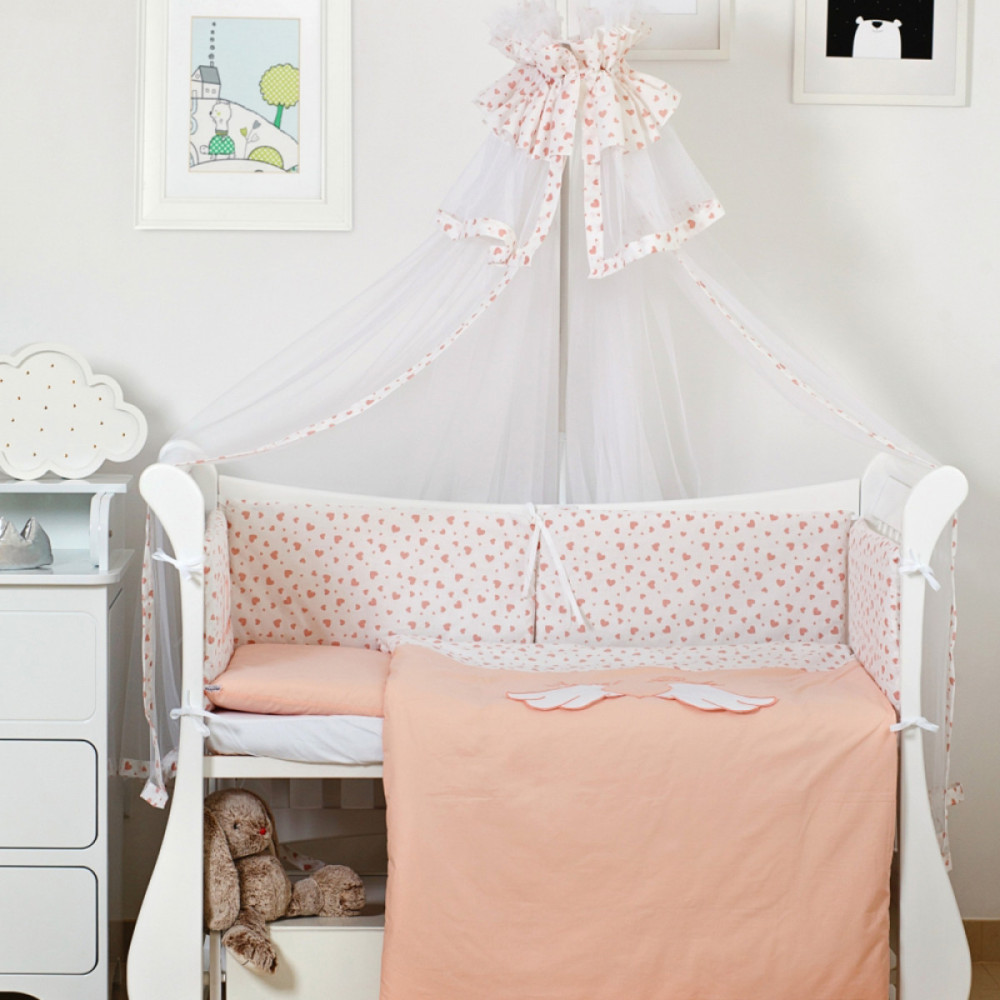 Постельный комплект Twins Evo Angel Baby 8 эл. коралловый (4074-A-043)
