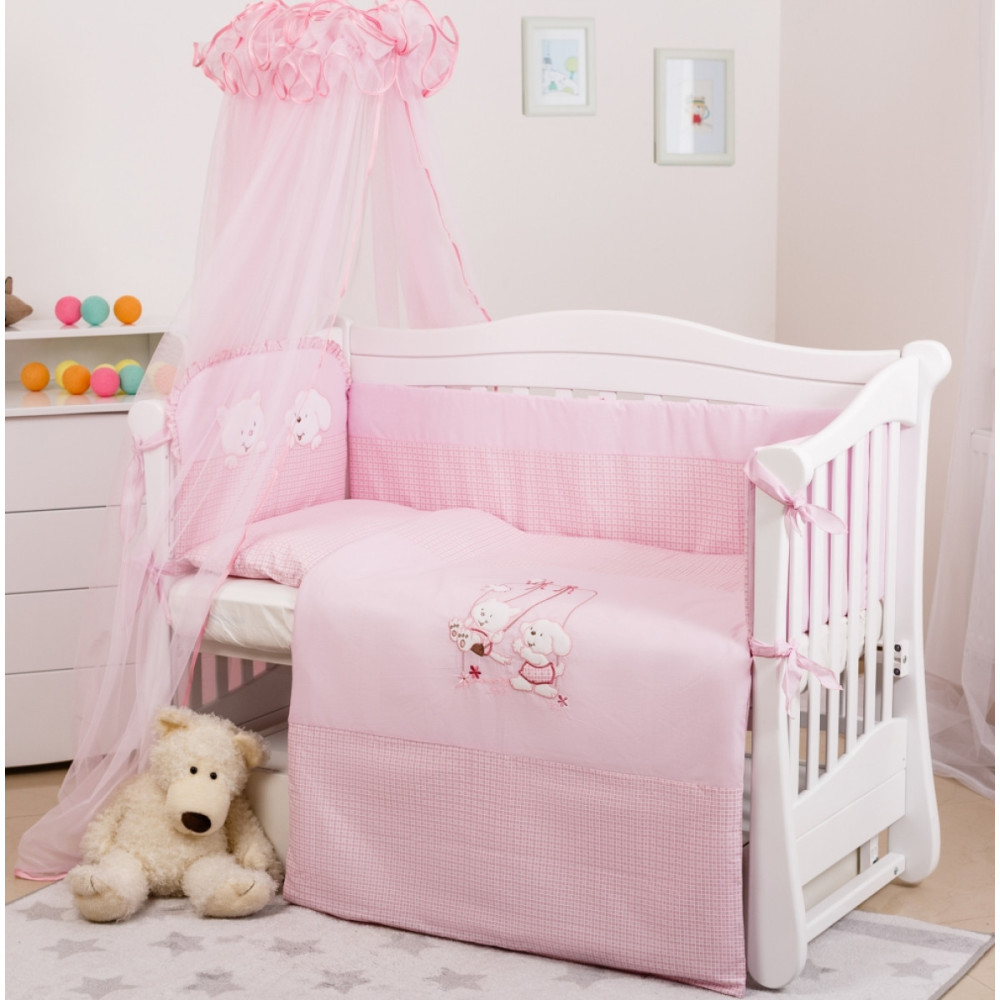 Постельный комплект Twins Evo Кот и Пес 8 эл. розовый (4073-A-104)