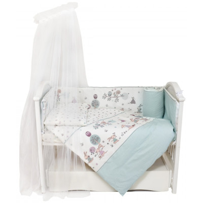 Постельный комплект Twins Sweet Forest 8 эл. мятный (4053-SW-011)