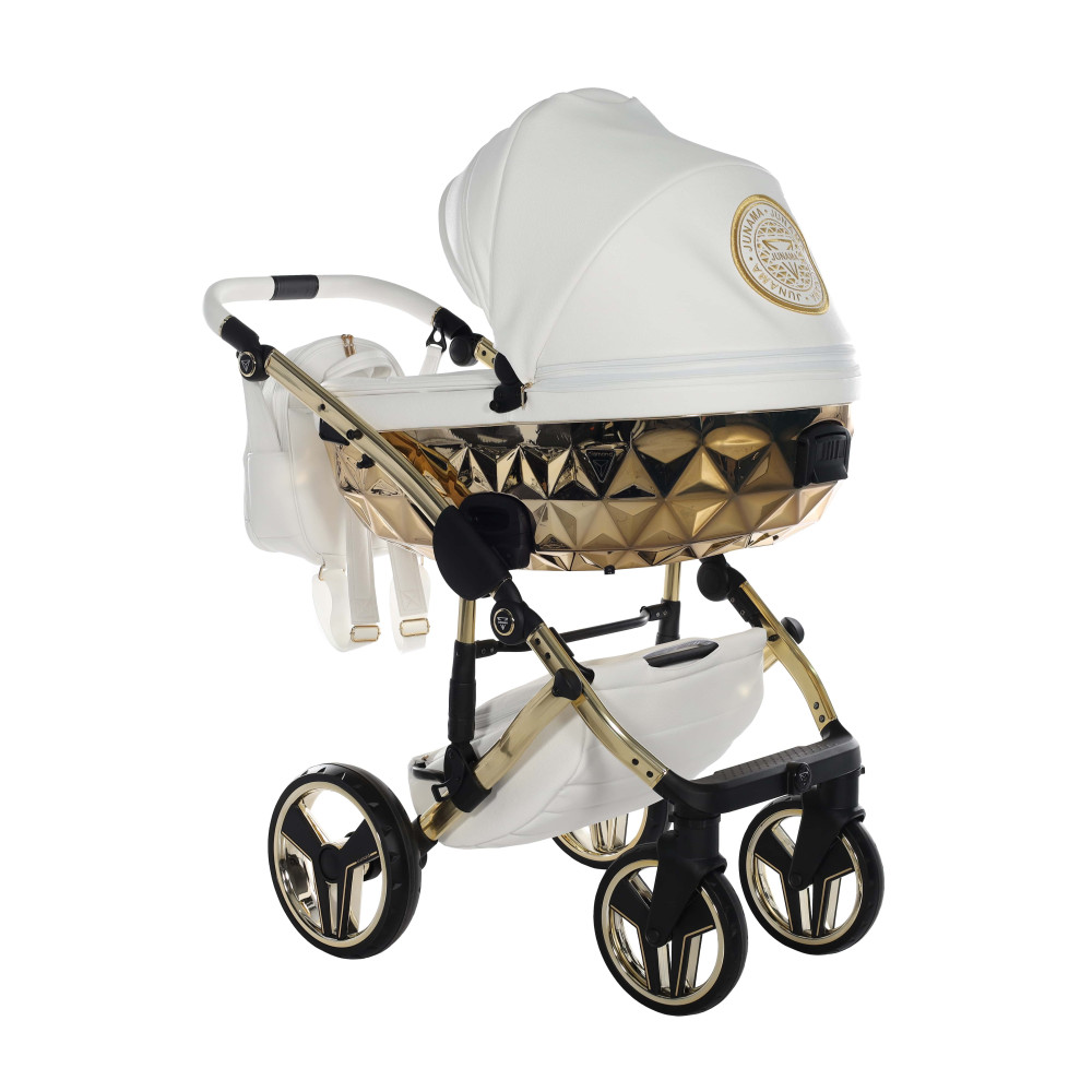 Коляска 2 в 1 Junama Hand Craft 08 White-Gold (J-HC-08)
