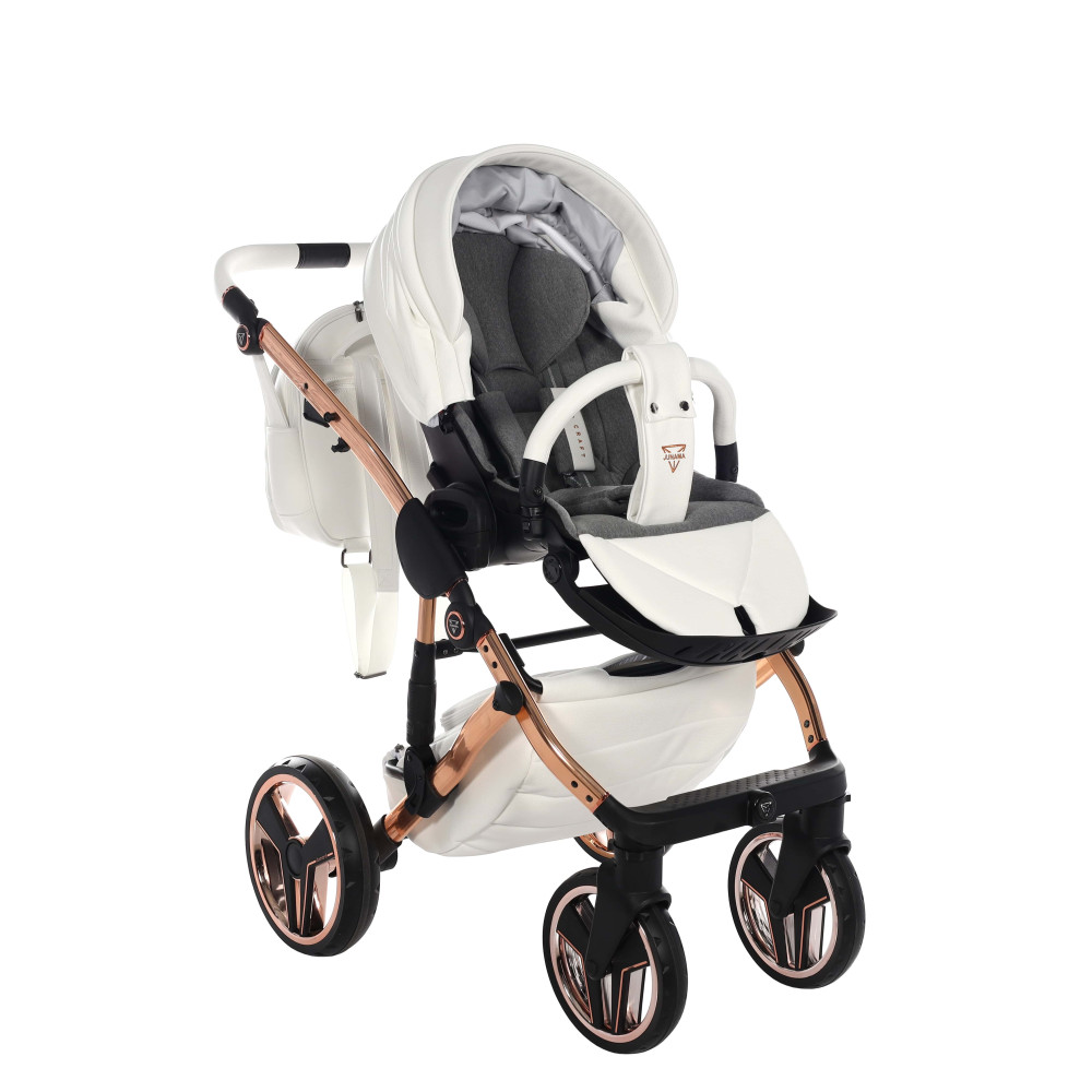 Коляска 2 в 1 Junama Hand Craft 09 White-Copper (J-HC-09)