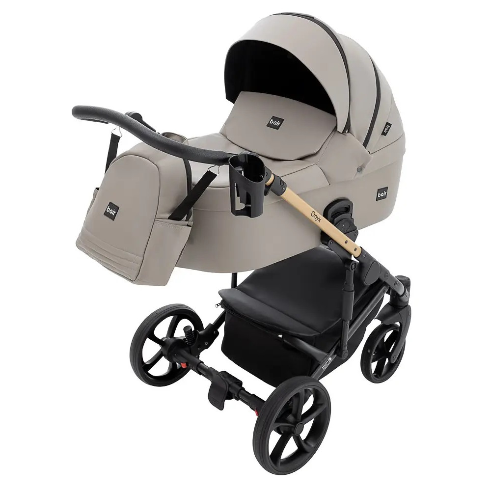 Коляска 2 в 1 Bair Onyx Eco, капучино (OE-04)